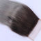 Δεμένη χέρι 1b 4x4 γκρίζα περάτωση 100 δαντελλών μη επεξεργασμένα ανθρώπινα μαλλιά καμία σύγχυση προμηθευτής