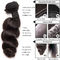 Χαλαρό μετάξι δεσμών ύφανσης ανθρώπινα μαλλιών κυμάτων σγουρό μαλακό με τις παχιές πλήρεις άκρες προμηθευτής