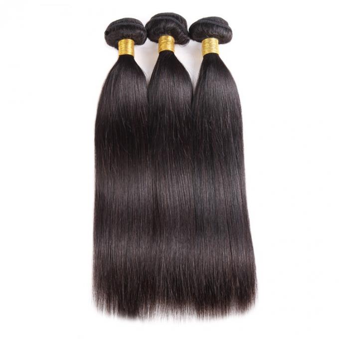 9A τα μη επεξεργασμένα ινδικά ανθρώπινα μαλλιά συσσωρεύουν κατ' ευθείαν 12» - 32», φυσικό 1b μαύρο χρώμα