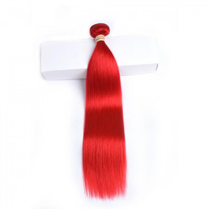 Weft ίντσα 12-26 τρίχας της Virgin ύφανσης τρίχας Ombre κόκκινου χρώματος μόδας