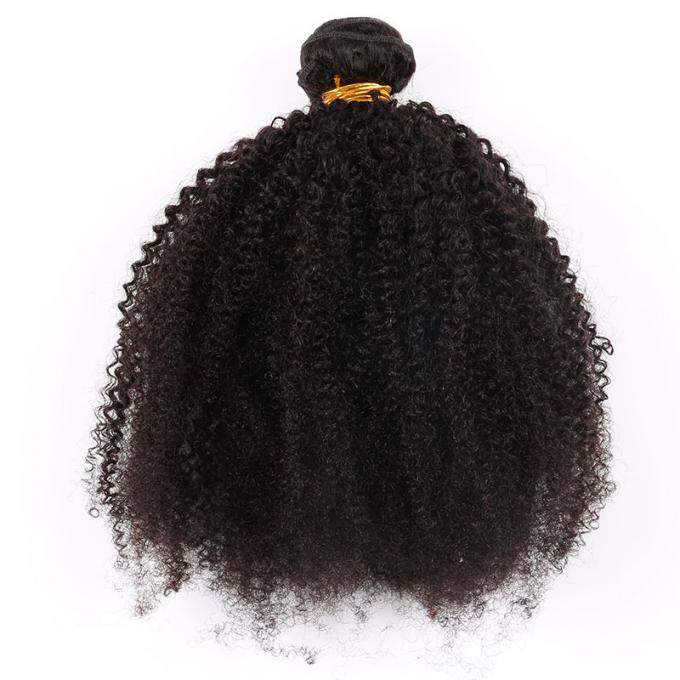 Afro Kinky σγουρό φυσικό μαύρο χρώμα δεσμών ανθρώπινα μαλλιών της Virgin τρίχας βραζιλιάνο καμία σύγχυση