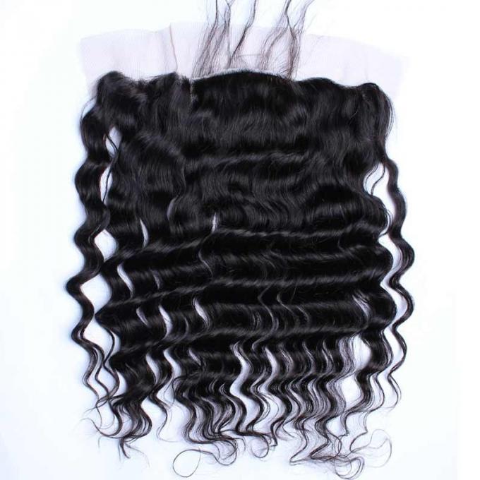 7A μπροστινή περούκα δαντελλών ανθρώπινα μαλλιών κυμάτων βαθμού βαθιά, φυσικές περούκες ανθρώπινα μαλλιών καμία μυρωδιά
