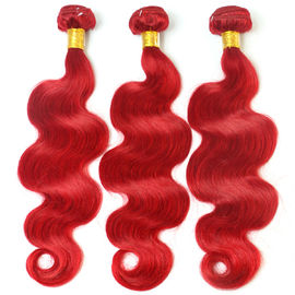 Κίνα Κόκκινου χρώματος σώματος κυμάτων βραζιλιάνα ανθρώπινα μαλλιά 12 της Virgin τρίχας περουβιανά» σε 26» κανένα σκόρπισμα προμηθευτής