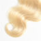 Ξανθά βραζιλιάνα πραγματικά ανθρώπινα μαλλιά τρίχας μωρών περάτωσης δαντελλών κυμάτων σώματος χρώματος #613 προμηθευτής