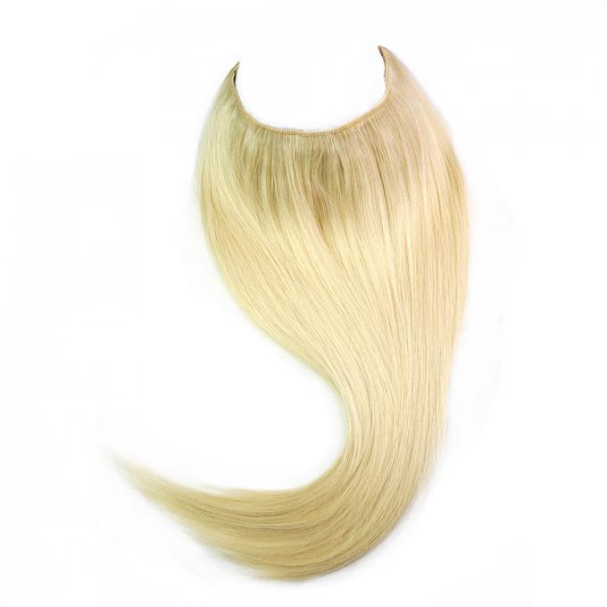 Βραζιλιάνο της Virgin κτύπημα φωτοστεφάνου ανθρώπινα μαλλιών ενός κομματιού στο ξανθό χρώμα 120Gram επέκτασης #613 τρίχας